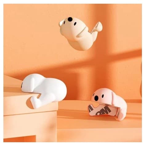 Kit/4 Protetores De Quina Para Canto De Mesa Silicone ANIMAL Para Segurança Do Bebê