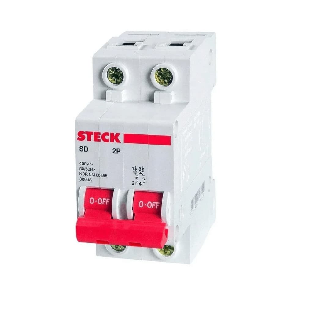 Disjuntor Bipolar Série SD62 40A 2P Curva C Steck