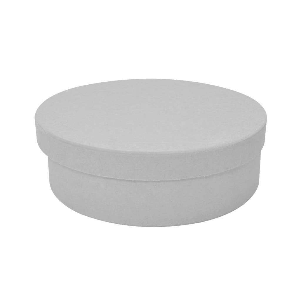 Caixa Redonda Tampa Sapato 25x7 Mdf Madeira Pintado