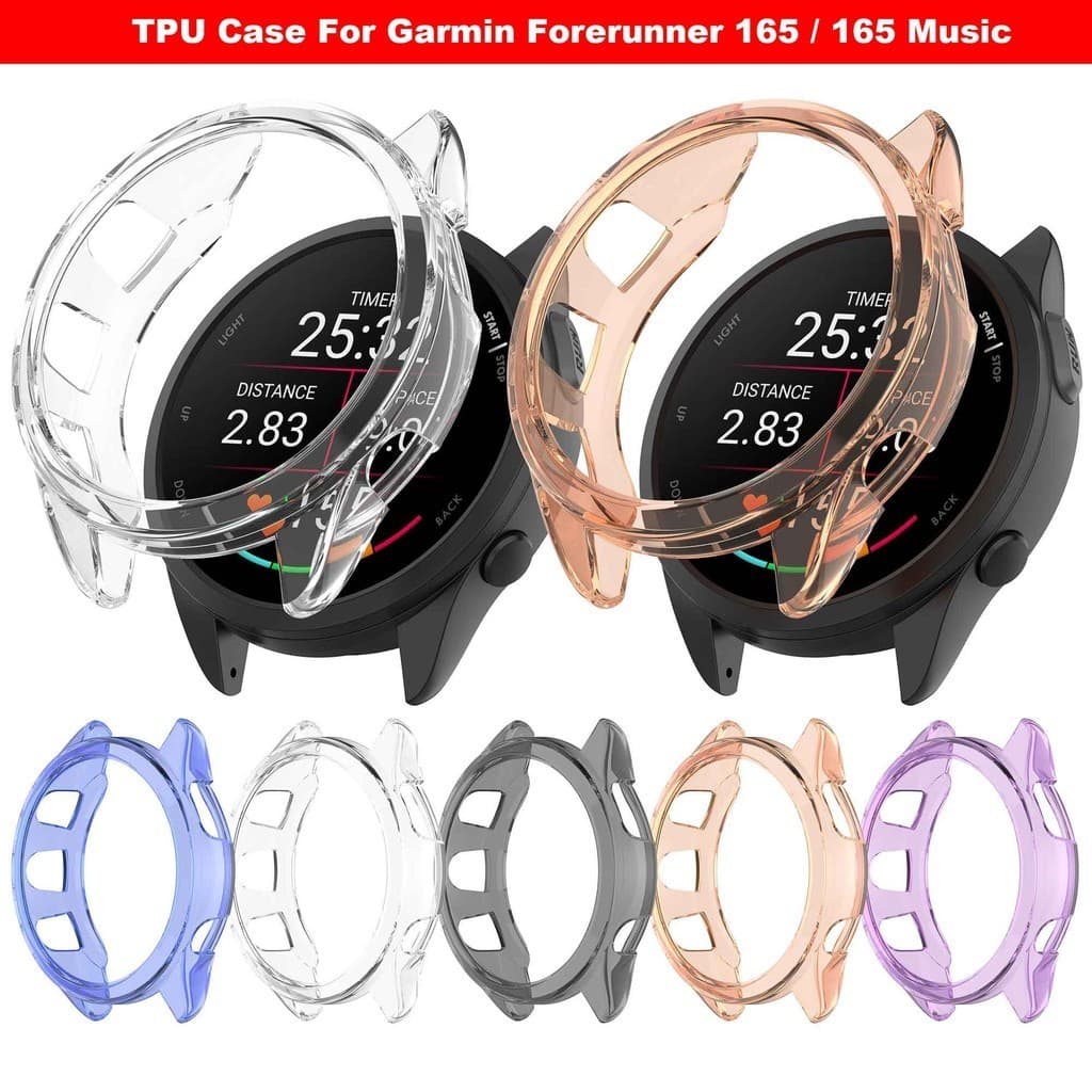 Capa Protetora TPU Para Garmin Forerunner 165/165 , De Música , Acessórios Smartwatch Relógio Inteligente