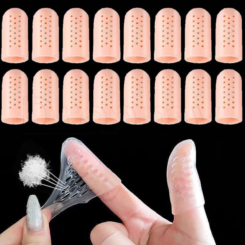 Capa Protetora De Silicone Para Dedos De 5 Unidades-Tampas De Dedo Macias E Respiráveis-Bolhas , Calos-Anti-Fricção Dos 