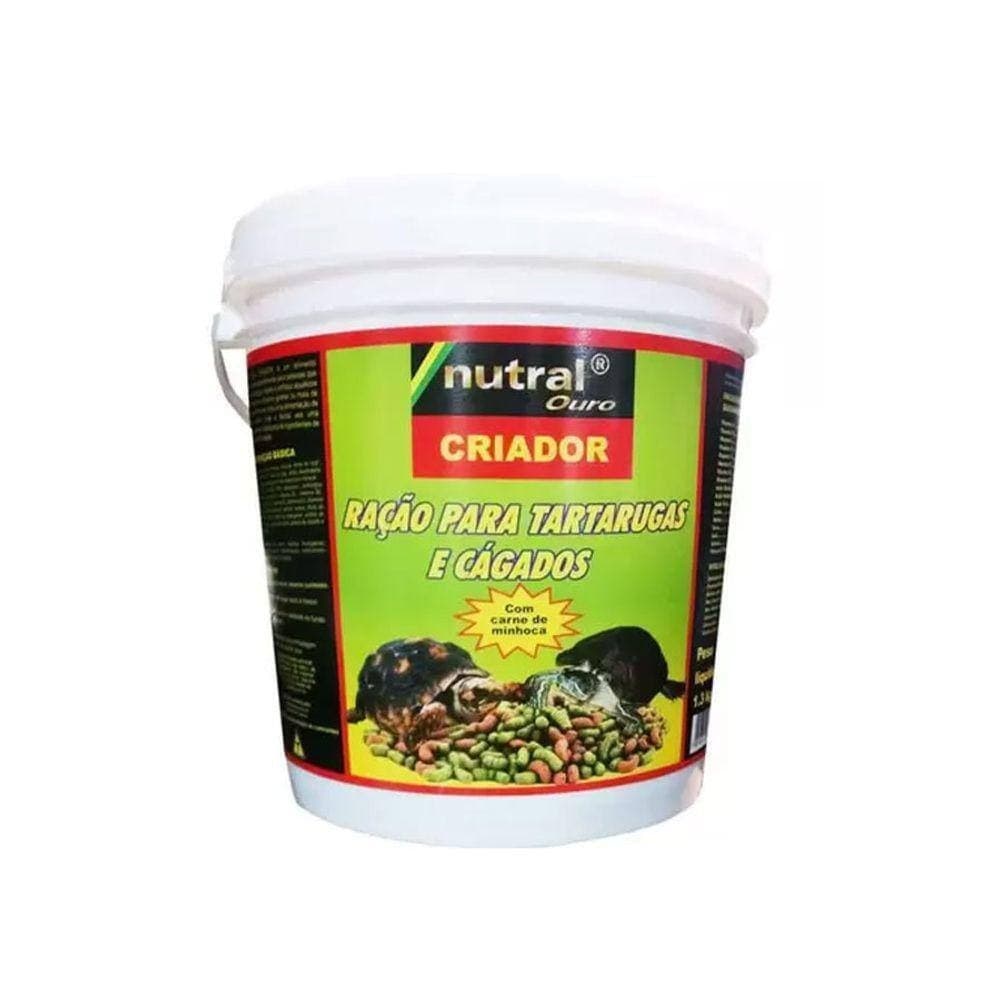 Ração Para Tartarugas E Cágados Criador Nutral Ouro 1,3kg
