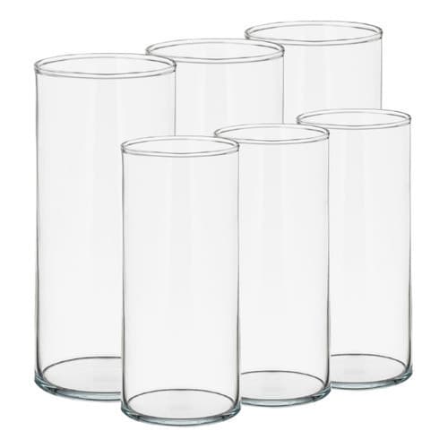 Kit Vaso Tubo Vidro Decorativo Transparente Arranjo