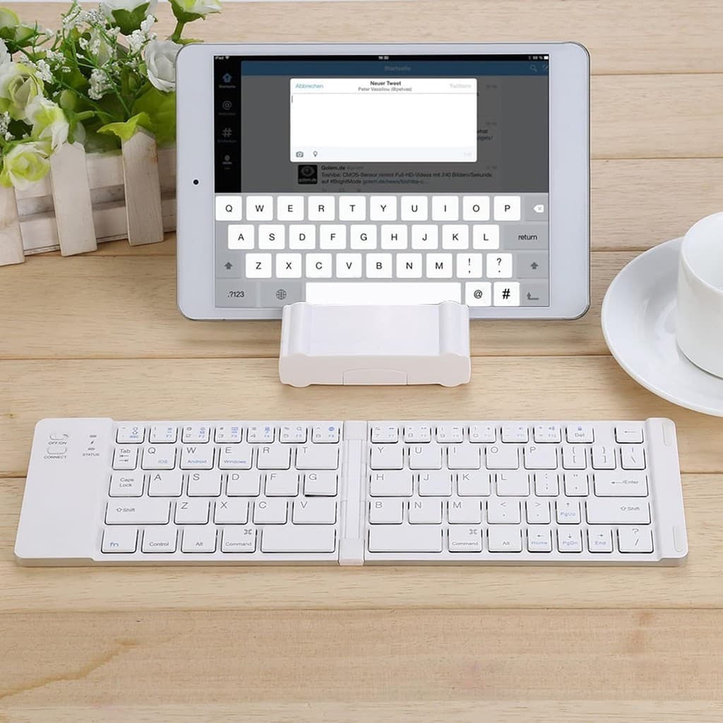 Teclado sem fio portátil dobrável tamanho pequeno sem atraso teclado bluetooth sem fio para laptop