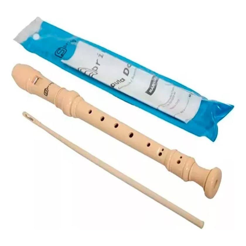 Flauta Doce Spring Barroca Soprano Capa Vareta De Limpeza