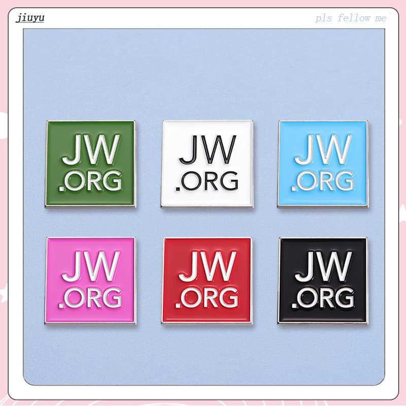 JW.ORG Monograma Crachá De Metal Originalidade Lapela Broche De Ganga Jaqueta Mochila Decoração De Alfinetes Homens Moda Mulher Jóias Presente
