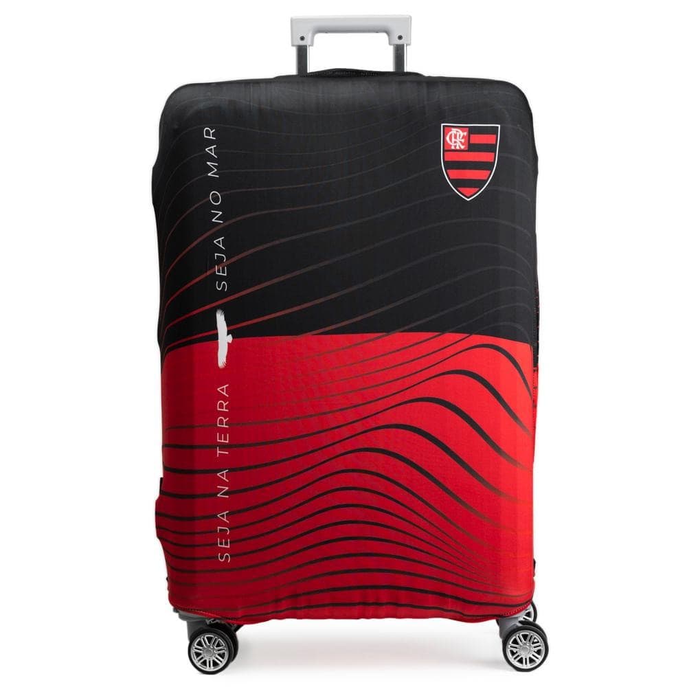 Capa de Mala Grande Flamengo Rubro Negro Oficial Preto e Vermelha