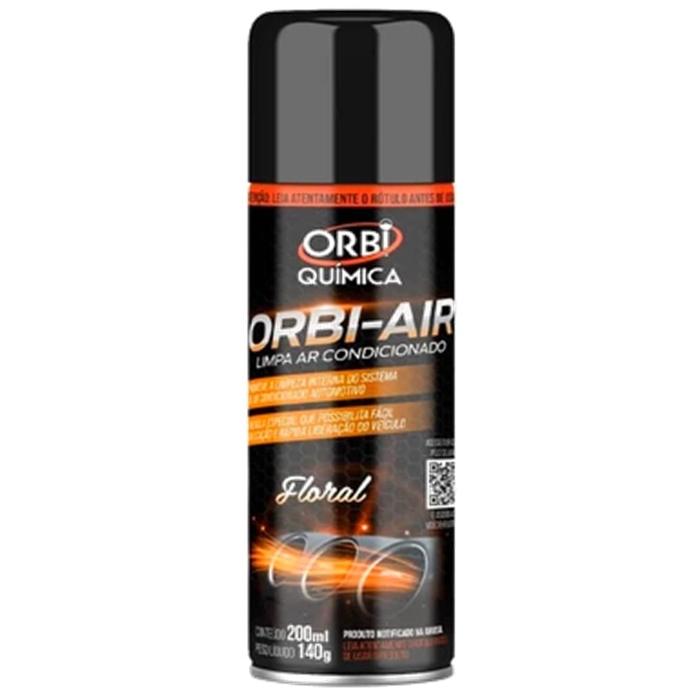 Limpador de Ar Condicionado Orbi Aroma Floral 200ml Limpador Higienizador Automotivo Para Interiores