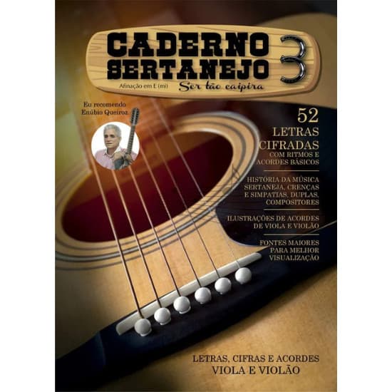 Caderno Sertanejo Letras, Cifras Viola E Violao Vol.3
