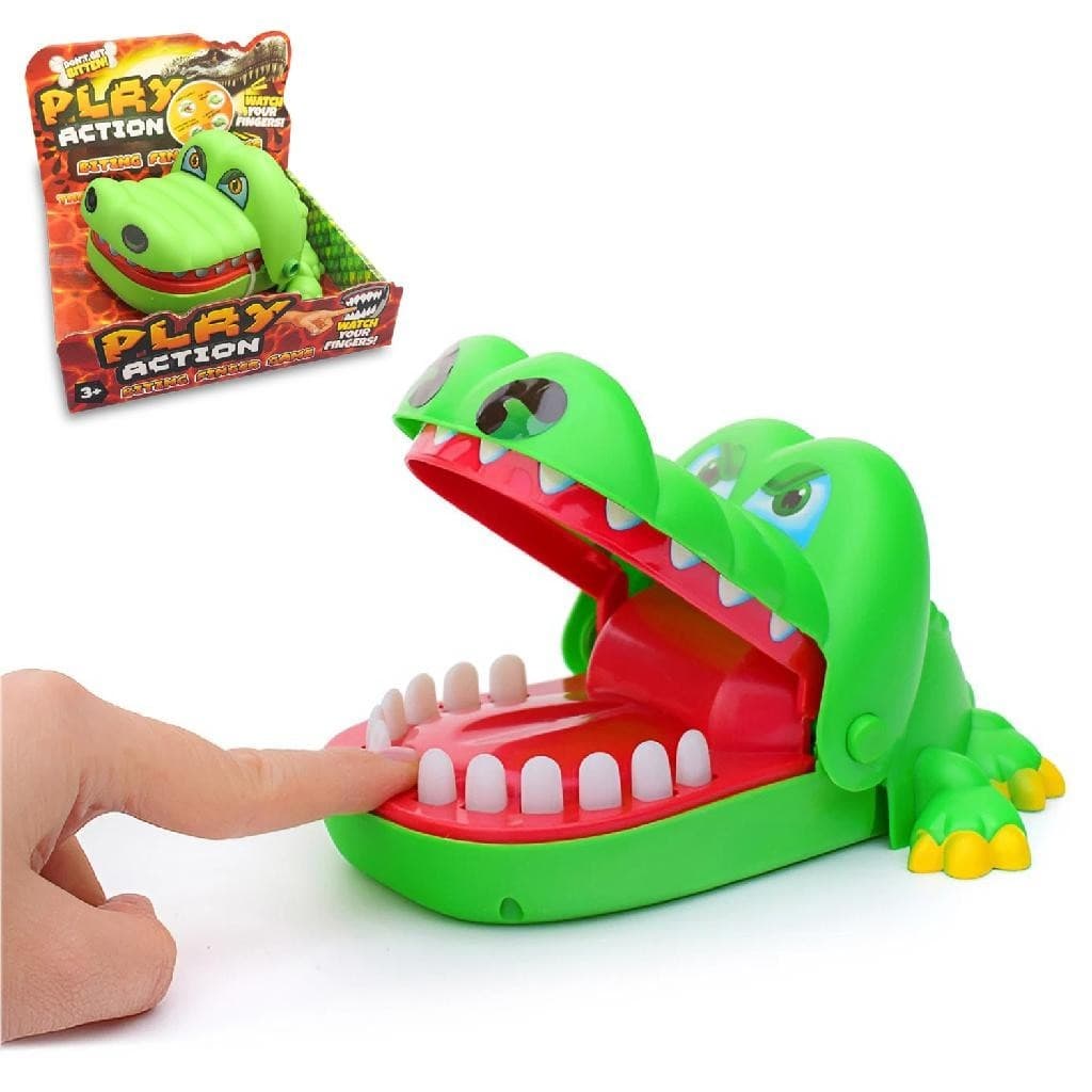 Jogo Mordida do Crocodilo Jacaré Morde o Dedo Brinquedo Aperta O Dente