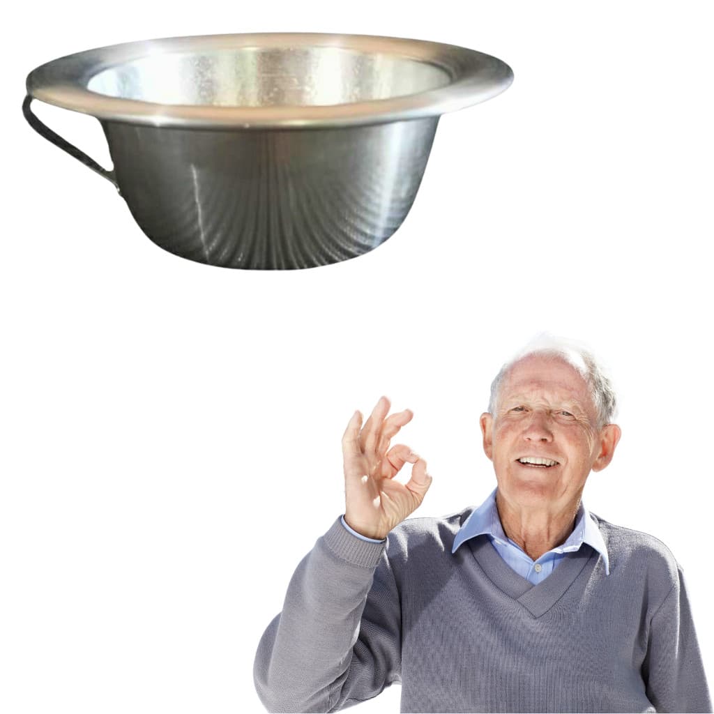 Pinico para Idosos e Adulto de Alumínio Resistente 100% Higiênico, Urinol Grande 25cm 2 Litros - JSD