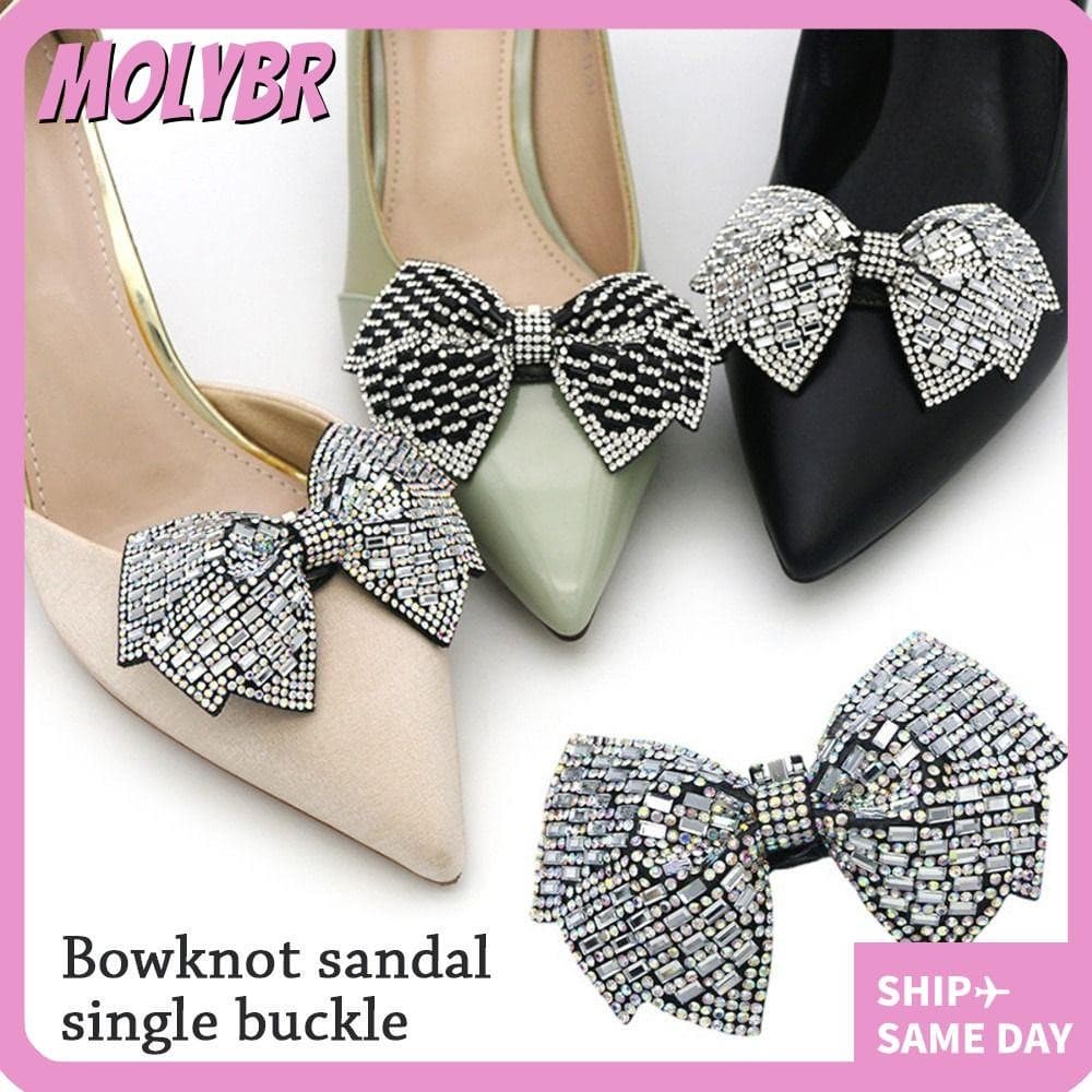 MOLYBR 2 Peças De Decoração De Sapato Clipe Acessórios Salto Alto Fivela De Charme De Casamento