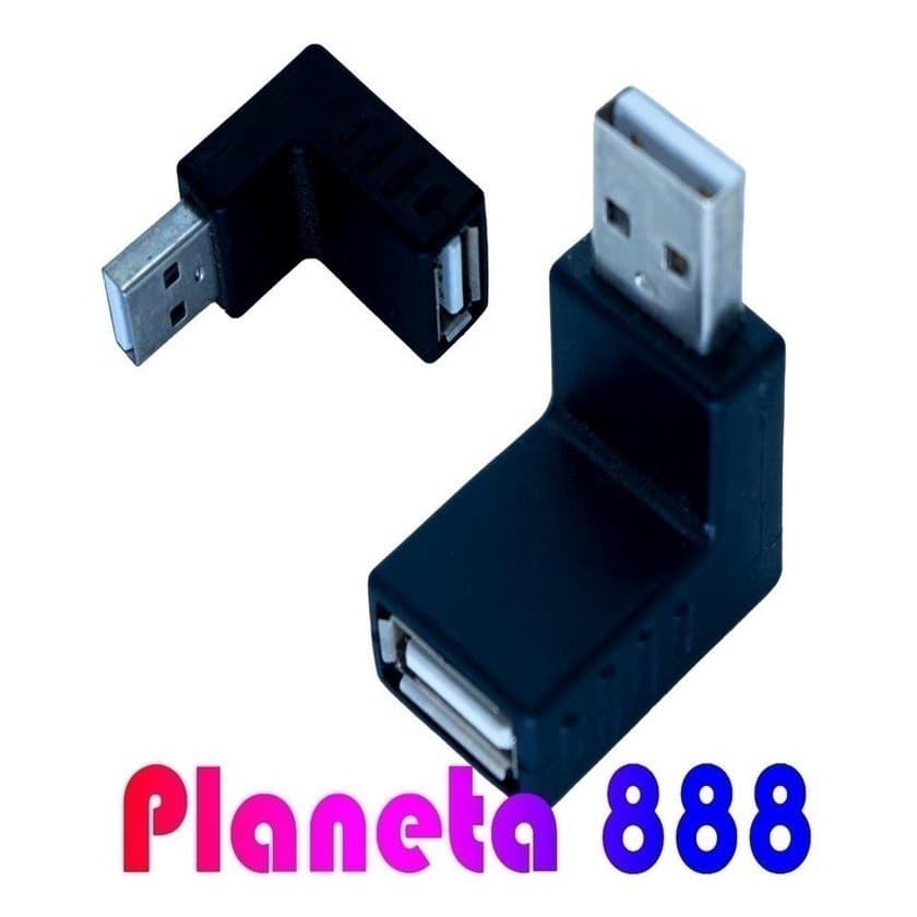 Conector Adaptador Usb 2.0  Femea X Usb 2.0 Macho Tip L