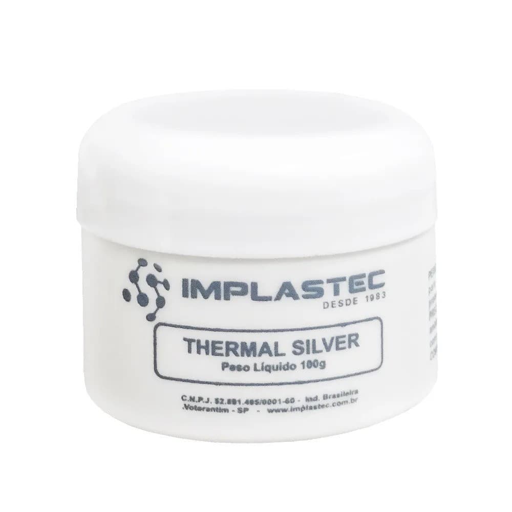 Pasta Térmica 1.6 W/m.K Implastec Thermal Silver Pote 100g