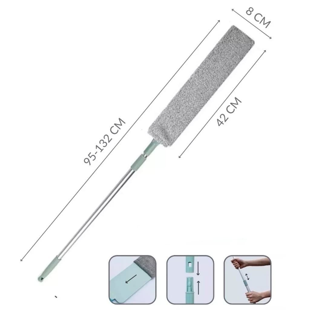 Espanador Eletrostático Microfibra Com Cabo de Encaixe 1,30m Extensor Articulado (entrega em 24 horas) (promoção)