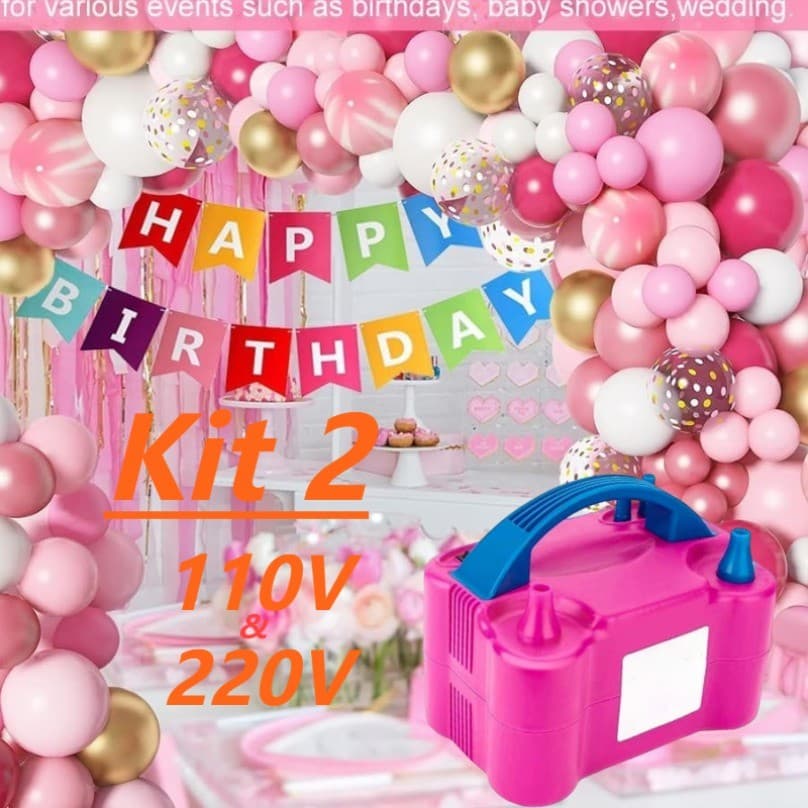Bomba Elétrica Para Encher Balão110v 220v - Inflador Compressor Rápido E Prático Para Festas