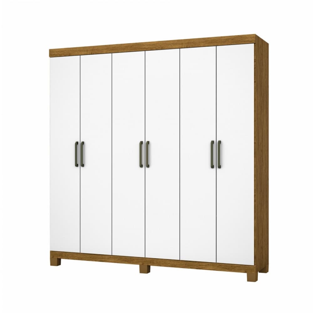 Guarda Roupa R22 6 Portas 2 Gavetas Sem Espelho Com Pés Carioca Móveis