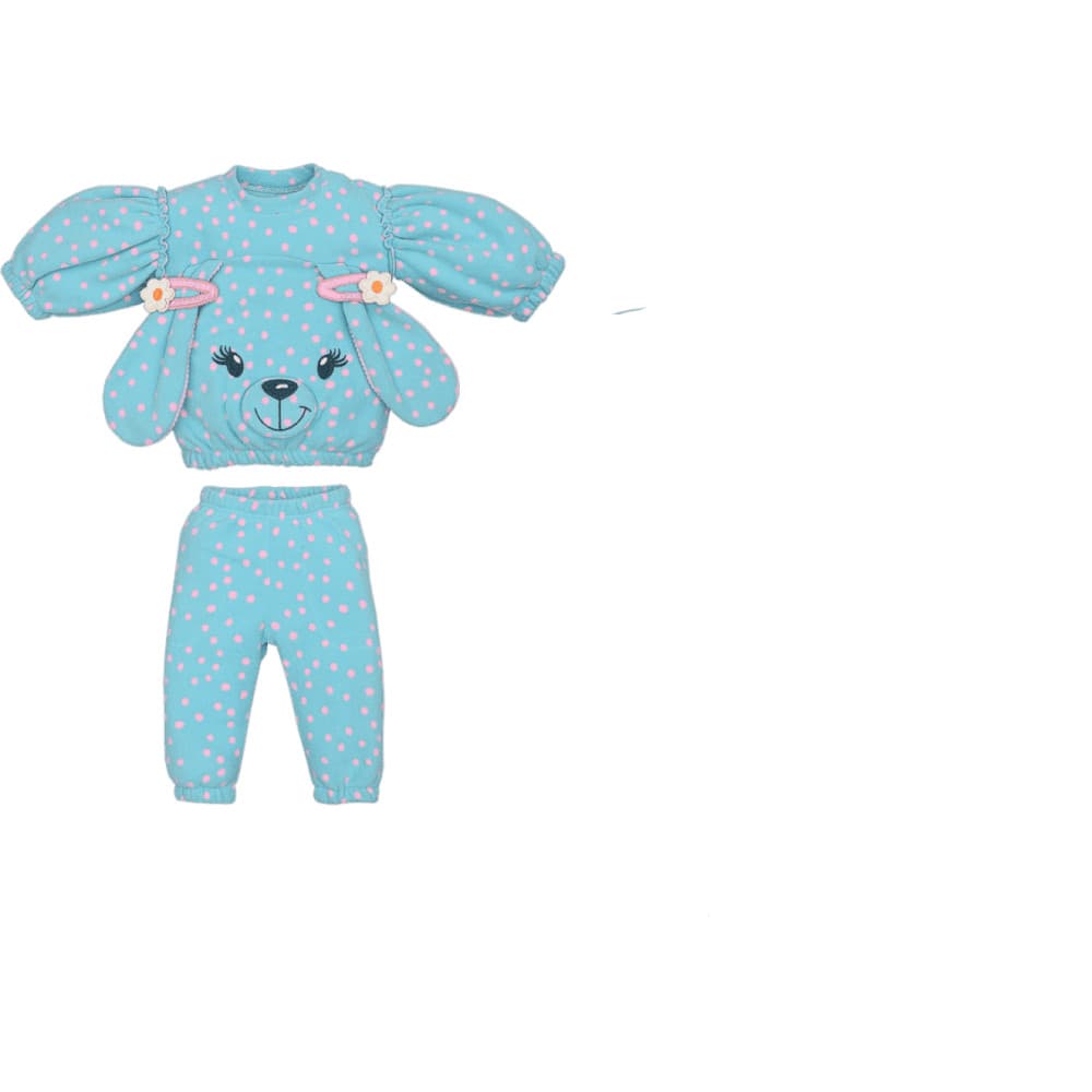 Conjunto Bebê Menina Longo Turquesa Pietra Cachorrinha