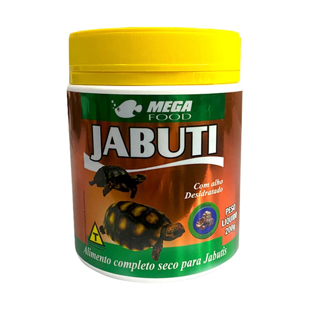 Ração Mega Food Jabuti Tartaruga 200g Com Alho