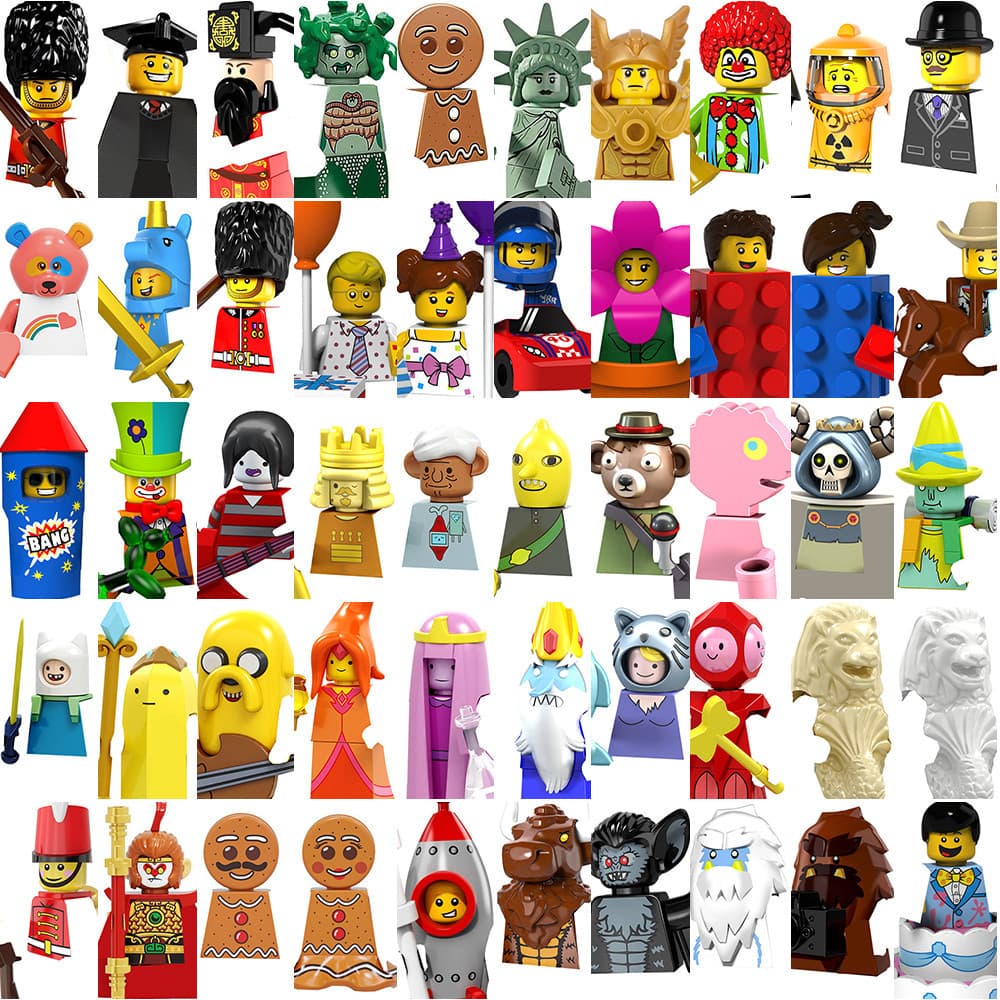 Minifiguras Colecionáveis Série Blocos De Construção De Figuras De Anime De Cartoon