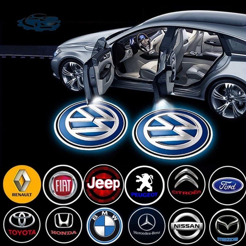 2 Peças LED Sem Fio Porta Do Carro Bem-vindo Luz Laser Projetor Fantasma Sombra Logo Pasta Universal Lâmpada Decorativa