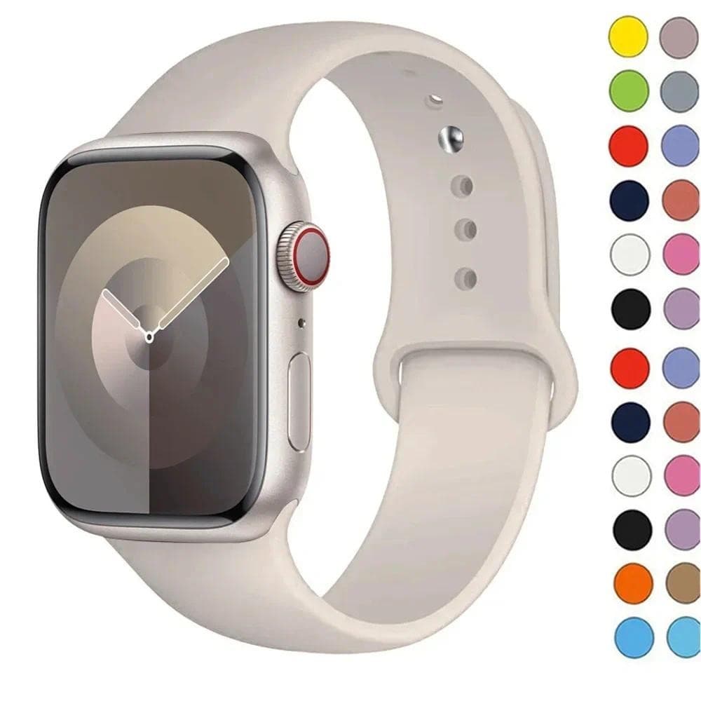 Pulseira Esportiva De Silicone Para Relógio Apple 49mm 44mm 45mm 41mm 42mm Série Iwatch9 8 7 6 5 4 3SE Ultra 2 correa