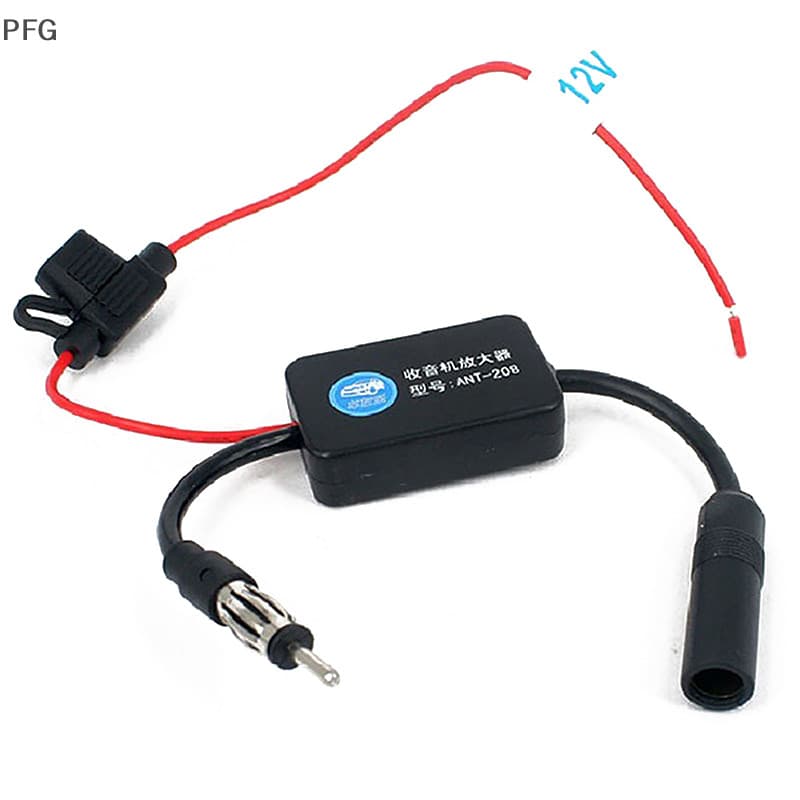PFG Car Antenna Signal Amplifier Set, 12V, Anti-interference, Enhance Auto Accessories BR