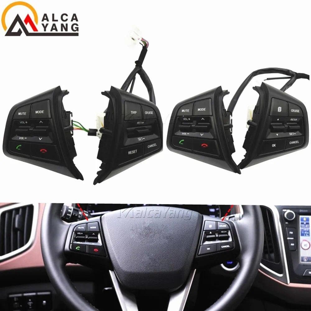 Botão De Controle Remoto Do Volante Telefone De Cruzeiro Para Hyundai ix25 creta 1.6 2.0 2016-2019 96700C90004X 96710C90104X