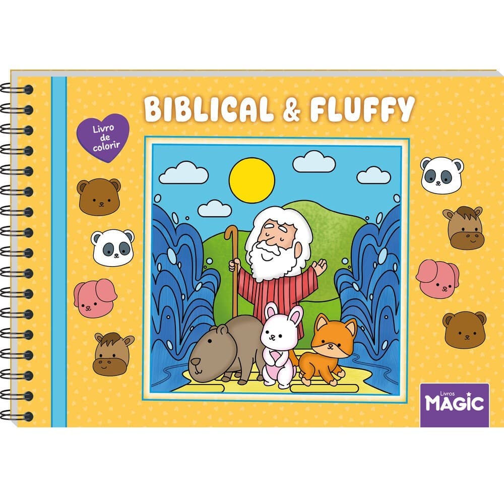 Livro Tik Tok Biblical and Fluffy Beige com 48 desenhos - Livro de Colorir