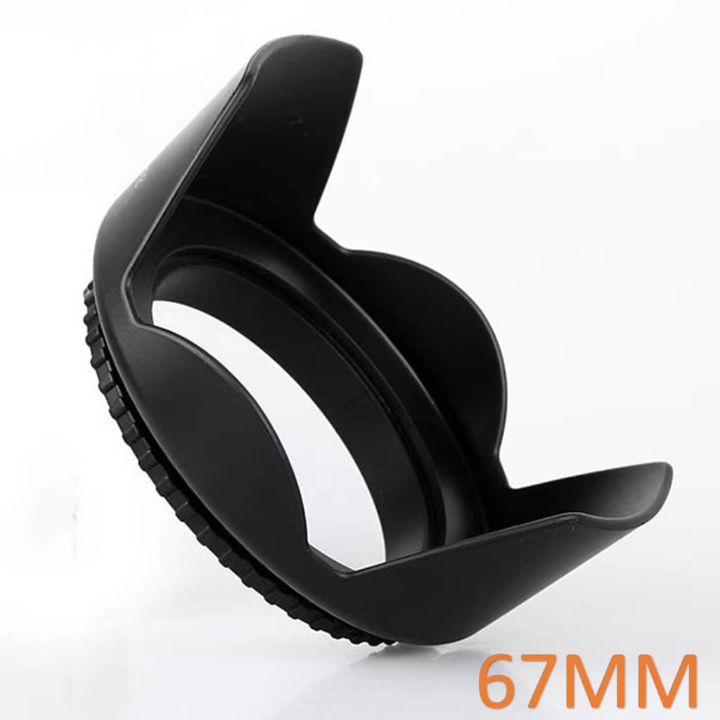 Parasol Ø 67mm p/ Lente Objetiva c/ Diametro  Tulipa Pétalas Para-Sol