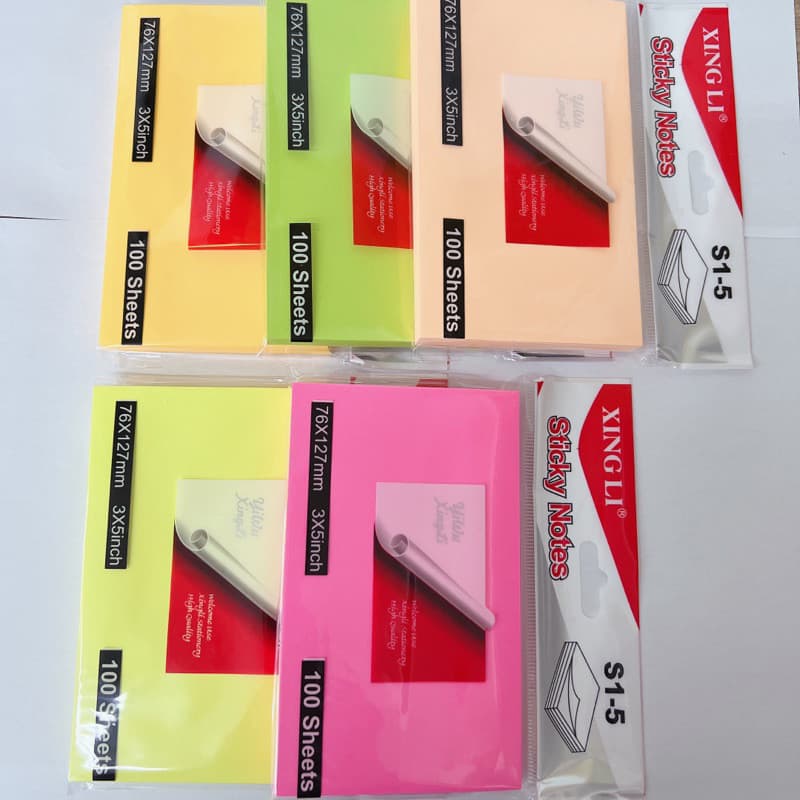 Bloco de Notas Grande Folhas Adesivas 100Folhas 76x127mm