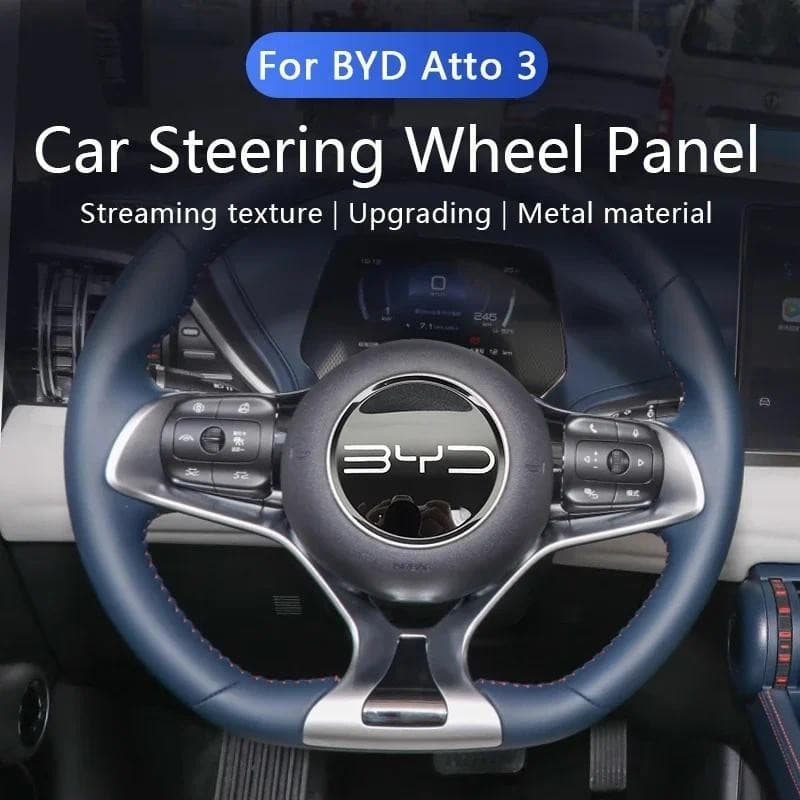 Painel De Direção Do Volante Carro Para BYD ATTO 3 YUAN PLUS Dolphin Seal Decoration Cover Trim Moulding Sticker Auto Acessórios Interiores