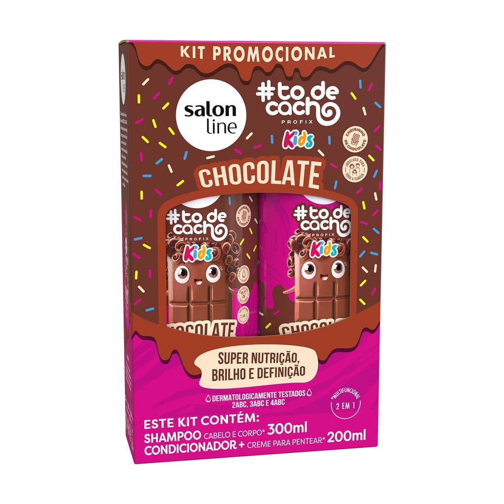 Kit Shampoo e Condicionador Chocolate #todecacho Kids