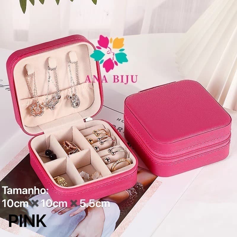 ANA1108 KIT 6 Organizador Porta Joias Portátil Viagem Armazenamento de Brinco Colar