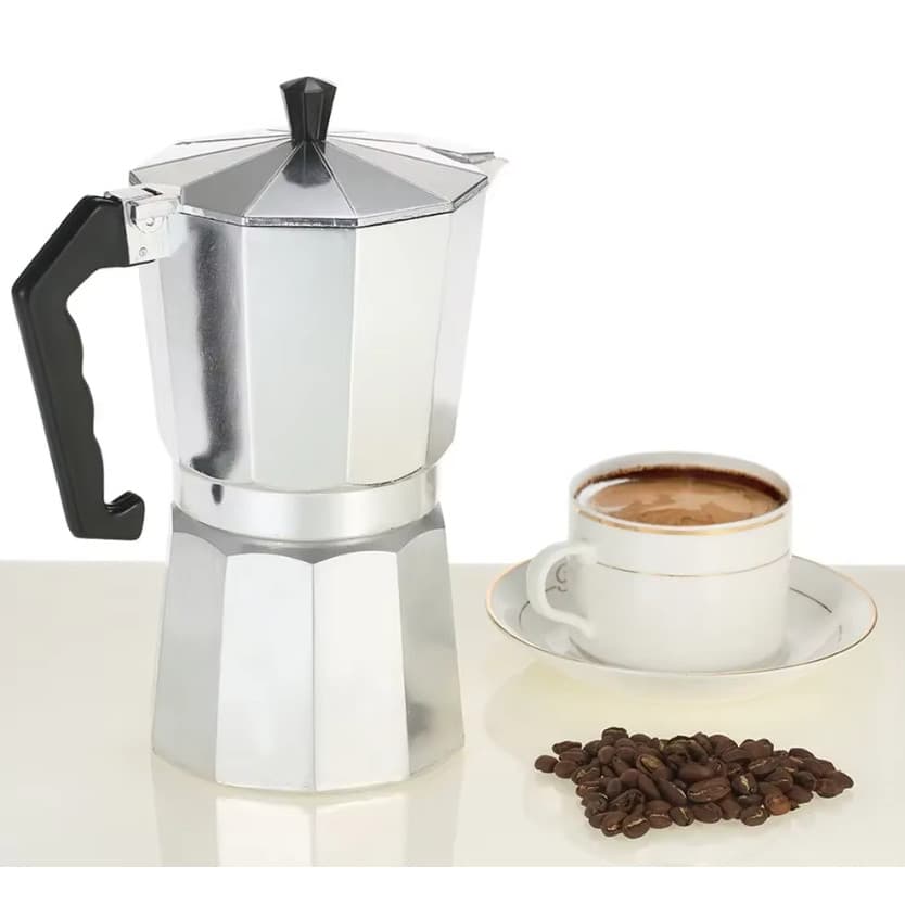 Cafeteira Italiana Moka Serve 150ml ou 300ml Aço Alumínio Café Expresso Premium Mantém Temperatura
