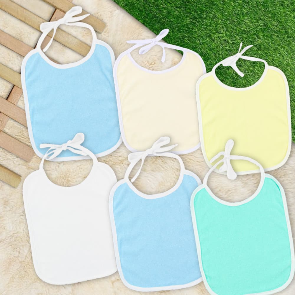 Kit 6 Babador Bebê Unissex Baratinha Tecido Atoalhado - Tamanho Único (Atacado)