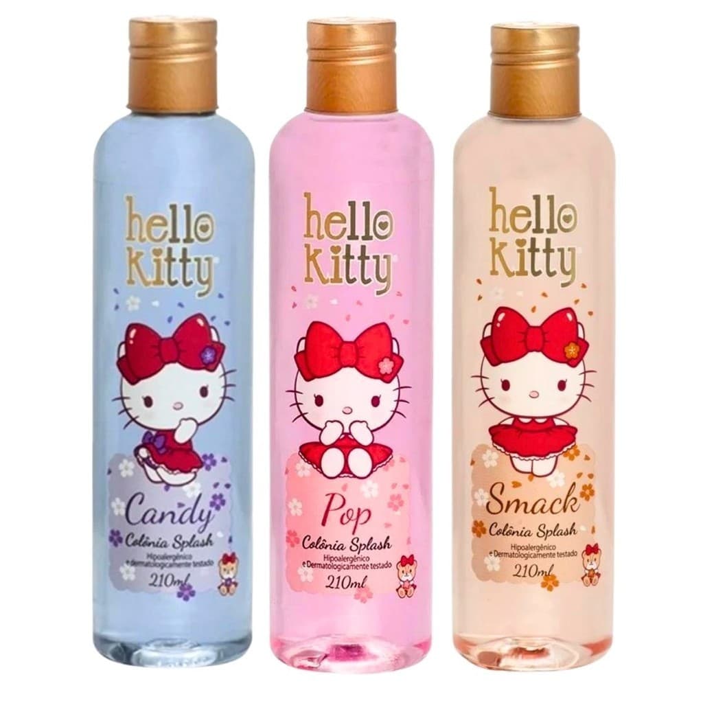 Deo Colônia Splash Hello Kitty  Cia Da Natureza 210 ml Opções