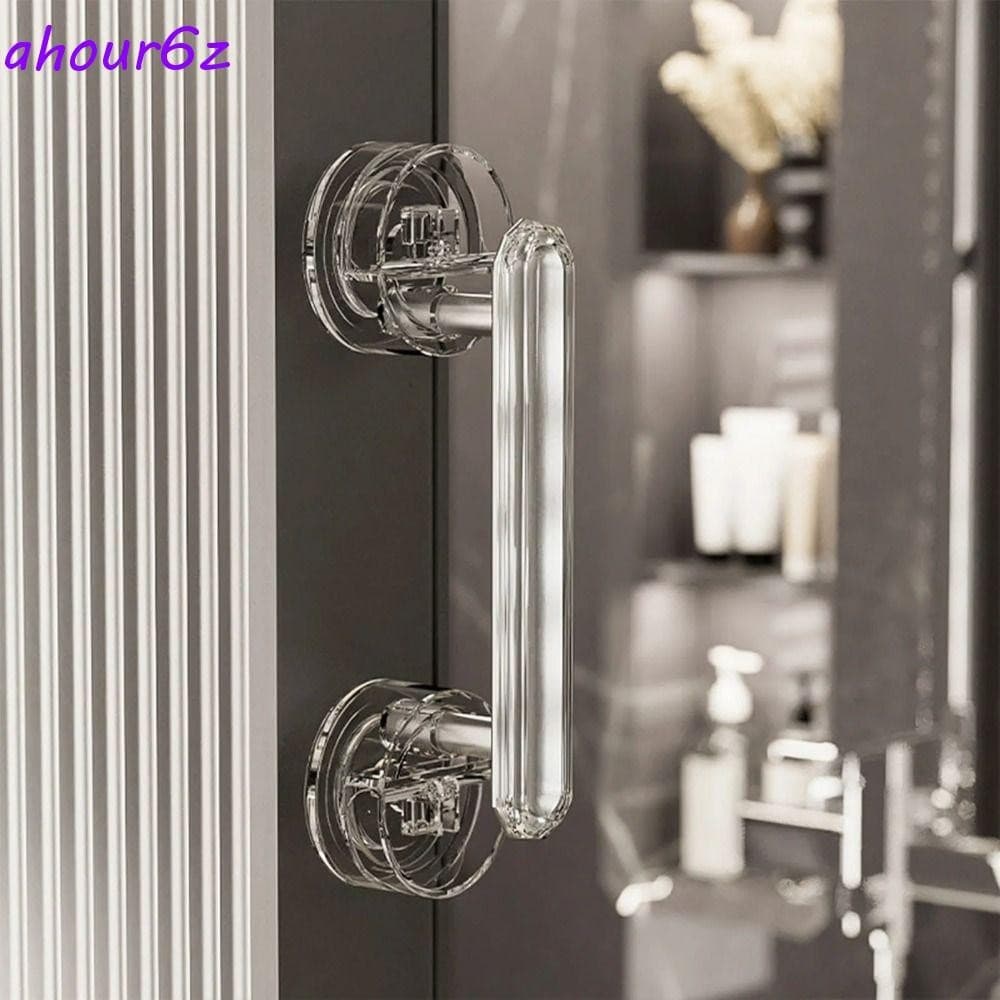 Maçaneta Da Porta Com Ventosa AHOURZ , Deslizante Sem Furo Antiderrapante , Corrimão De Vidro Perfuração