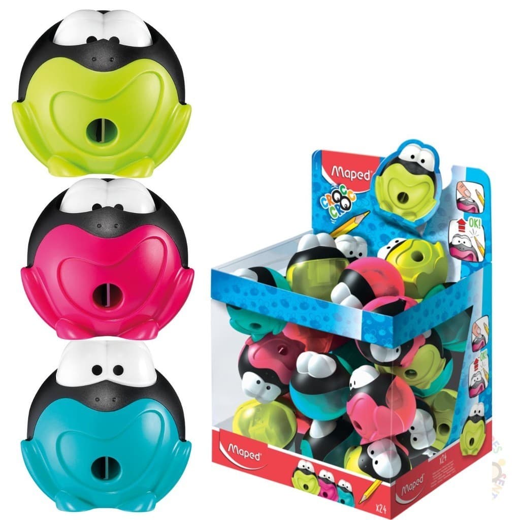 Apontador Croc Croc Sapo 1 Furo Display Maped