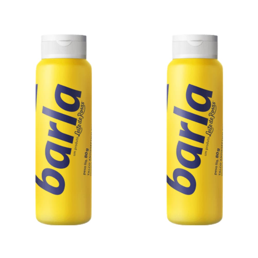Kit com 2 Talcos Antisséptico Perfumado Barla - 80g