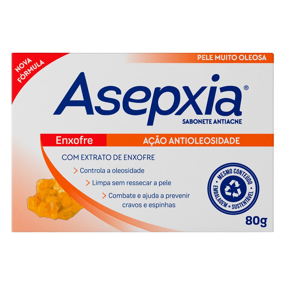 Sabonete Facial Asepxia Enxofre 80g