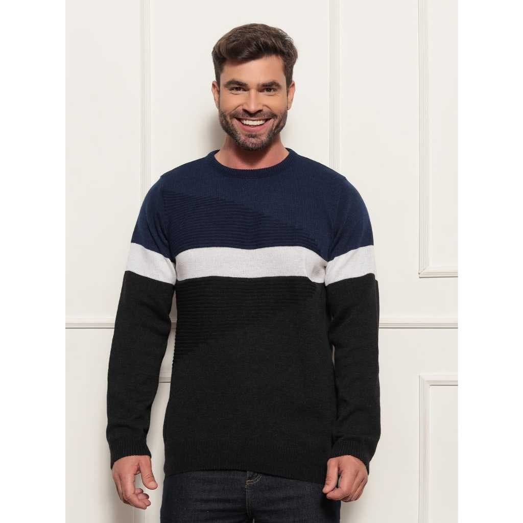 Sueter Masculino Blusa de Frio Masculina Tricot Plus Size