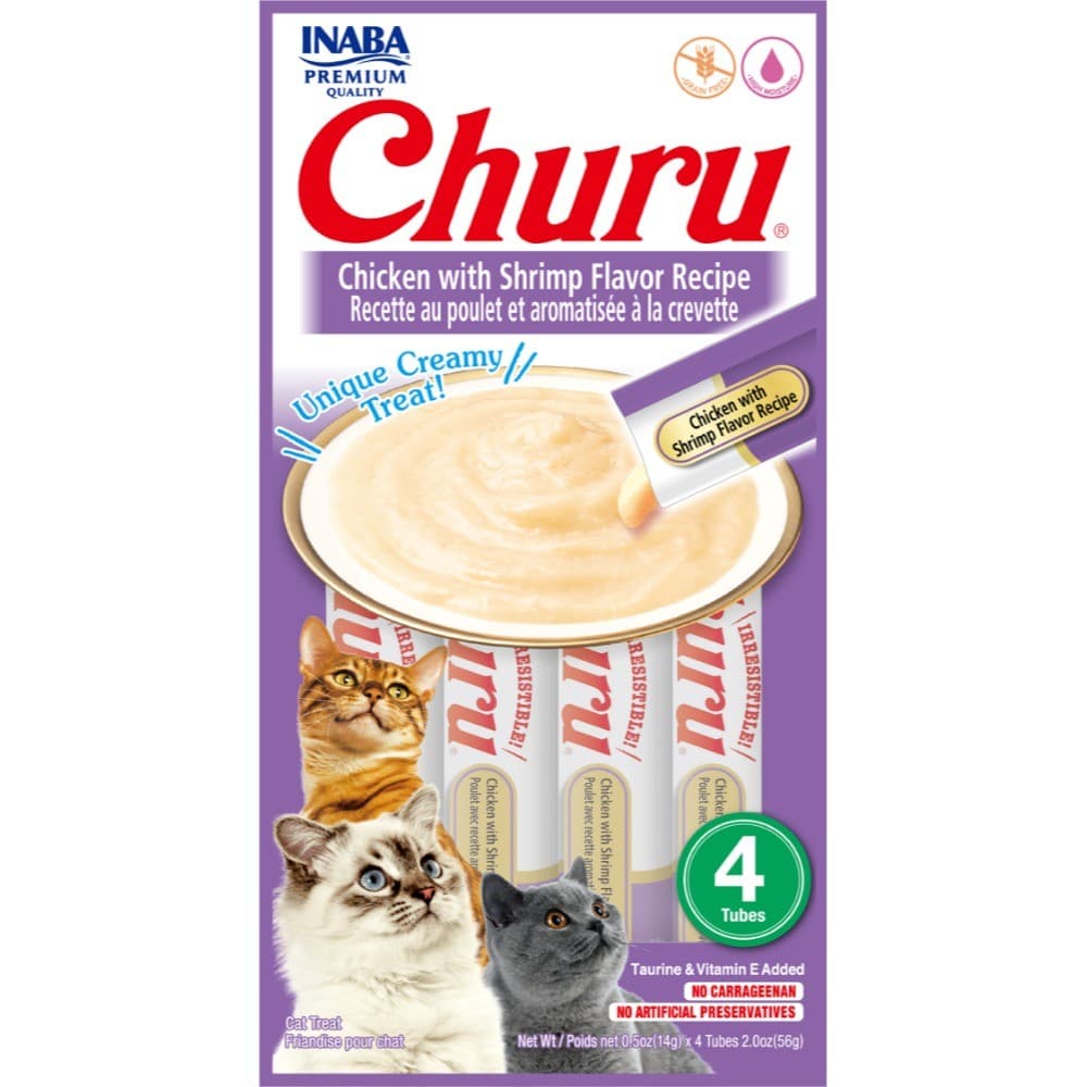 Petisco Churu Galinha e Camarão para Gatos 56 g