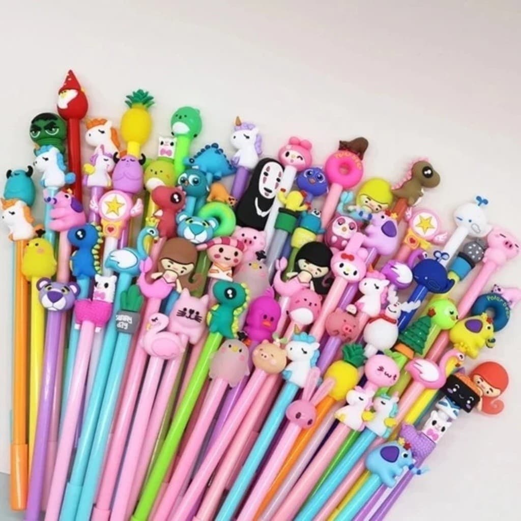 Kit 12 Canetas De Personagem Divesos Cores Pronto a Envio