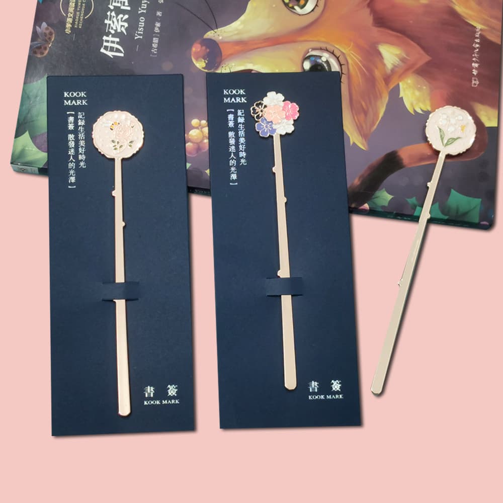 Marcador De Tira De Flor De Cerejeira De metal , Criativo De Padrão , Papelaria , Materiais De Aprendizagem , 1 Peça