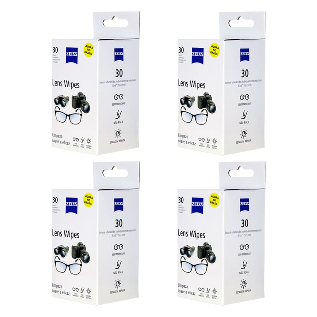 Kit Lens Wipes Zeiss C/ 120 Lenços Umedecidos PROMO