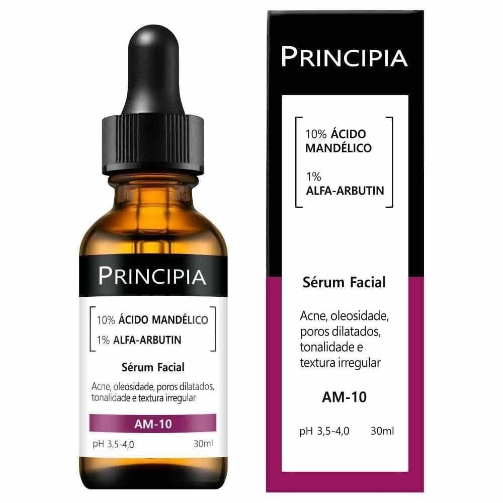 Sérum Principia 10% Ácido Mandélico + 1% Alfa-arbutin Melhorar a pele 30ml - AM-10
