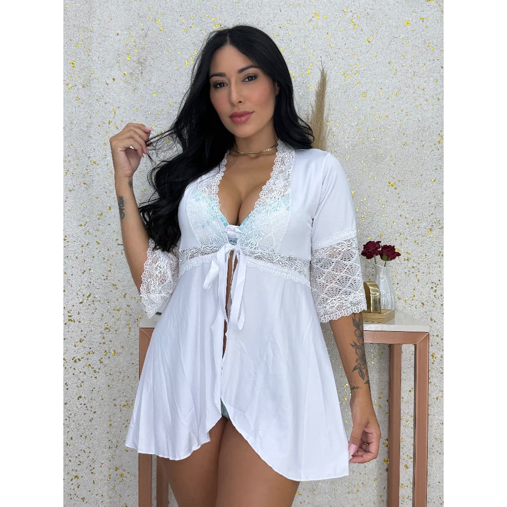 Robe Hobby Roupão Sensual Luxo Feminino Hobbie