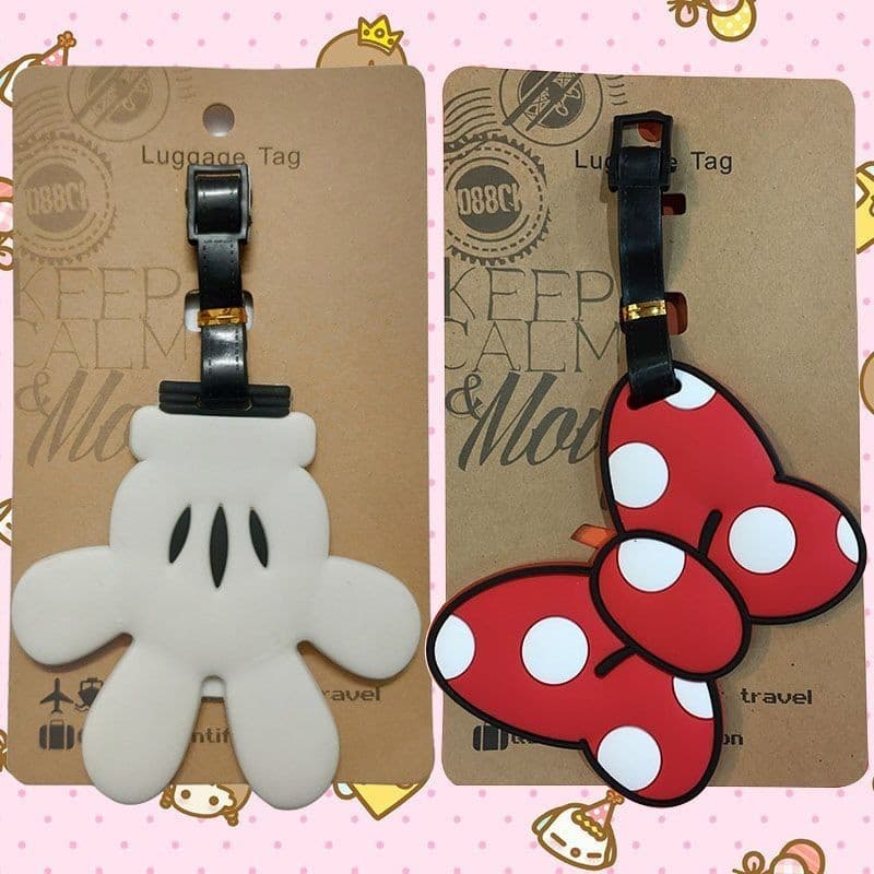 Minnie Bow Luvas Mickey Luvas Mickey Palma Tag Bagagem Tag Trailer Tag Identificação Tag Embarque Passagem ABUH