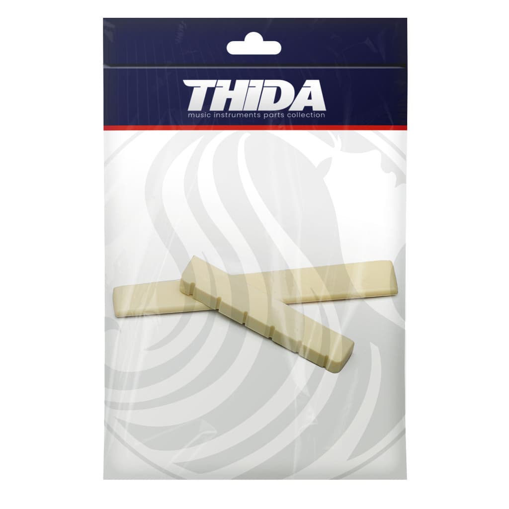 Rastilho e Pestana Nut Em Abs Marfim Para Violão Nylon Náilon Clássico Pré Moldado